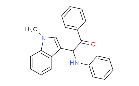 CAS No. 88014-59-9, 2-(1-Methyl-1H-indol-3-yl)-1-phenyl-2-(phenylamino)ethanone