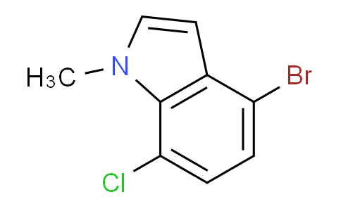CAS No. 1379352-82-5, 4-Bromo-7-chloro-1-methyl-1H-indole
