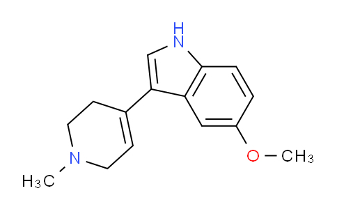 CAS No. 55556-41-7, 5-Methoxy-3-(1-methyl-1,2,3,6-tetrahydropyridin-4-yl)-1H-indole