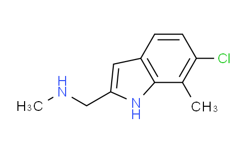 CAS No. 883529-93-9, 1-(6-Chloro-7-methyl-1H-indol-2-yl)-N-methylmethanamine
