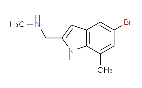 CAS No. 1429902-05-5, 1-(5-Bromo-7-methyl-1H-indol-2-yl)-N-methylmethanamine