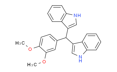 CAS No. 33948-95-7, 3,3'-((3,4-Dimethoxyphenyl)methylene)bis(1H-indole)