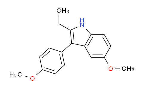 CAS No. 91444-15-4, 2-Ethyl-5-methoxy-3-(4-methoxyphenyl)-1H-indole