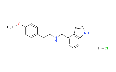 CAS No. 944897-31-8, N-((1H-Indol-4-yl)methyl)-2-(4-methoxyphenyl)ethanamine hydrochloride
