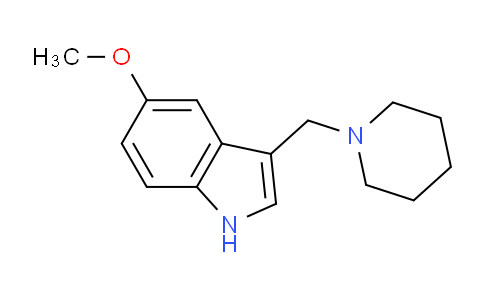 CAS No. 57000-46-1, 5-Methoxy-3-(piperidin-1-ylmethyl)-1H-indole
