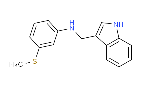 CAS No. 1081133-51-8, N-((1H-Indol-3-yl)methyl)-3-(methylthio)aniline