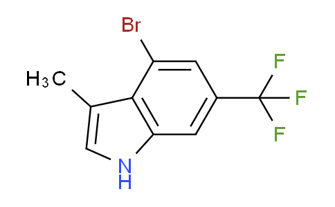 CAS No. 1360893-22-6, 4-Bromo-3-methyl-6-(trifluoromethyl)-1H-indole