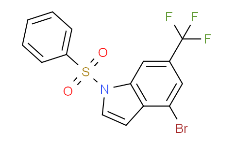 CAS No. 1799439-12-5, 4-Bromo-1-(phenylsulfonyl)-6-(trifluoromethyl)-1H-indole
