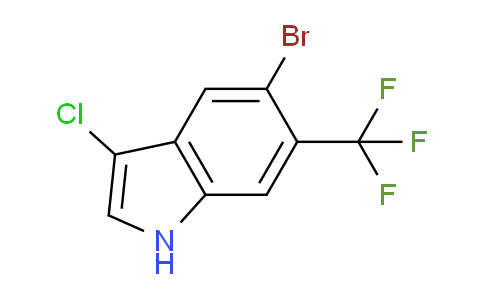 CAS No. 1420537-62-7, 5-Bromo-3-chloro-6-(trifluoromethyl)-1H-indole