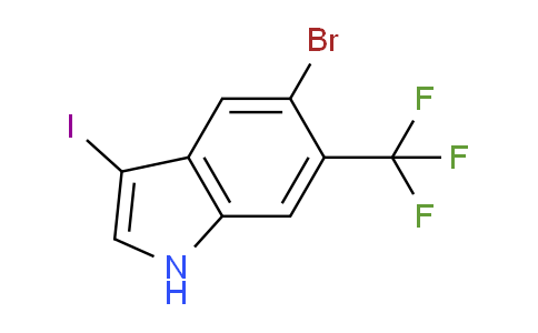 CAS No. 1420537-61-6, 5-Bromo-3-iodo-6-(trifluoromethyl)-1H-indole