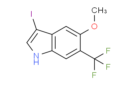 CAS No. 1171918-93-6, 3-Iodo-5-methoxy-6-(trifluoromethyl)-1H-indole