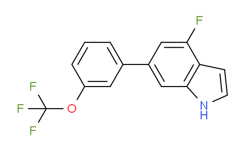 CAS No. 1261660-26-7, 4-Fluoro-6-(3-(trifluoromethoxy)phenyl)indole