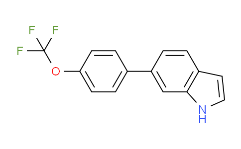 CAS No. 481630-21-1, 6-(4-(Trifluoromethoxy)phenyl)-1H-indole