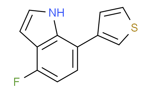 CAS No. 652160-73-1, 4-Fluoro-7-(thiophen-3-yl)-1H-indole