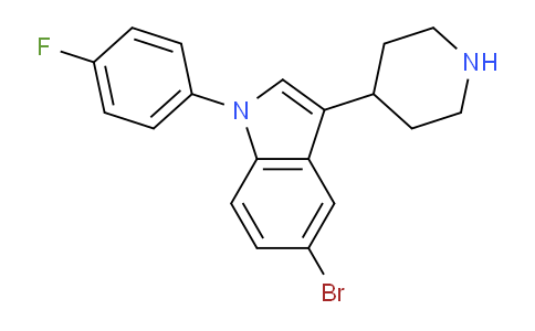 CAS No. 139718-50-6, 5-Bromo-1-(4-fluorophenyl)-3-(piperidin-4-yl)-1H-indole