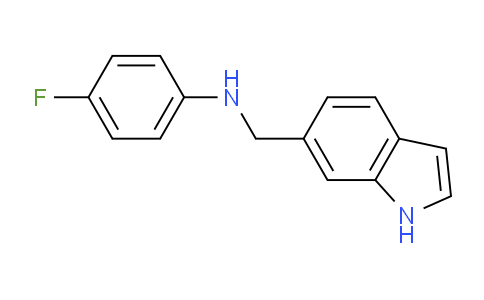 CAS No. 1029773-40-7, N-((1H-Indol-6-yl)methyl)-4-fluoroaniline