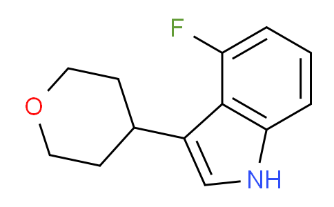 CAS No. 1707358-78-8, 4-Fluoro-3-(tetrahydro-2H-pyran-4-yl)-1H-indole
