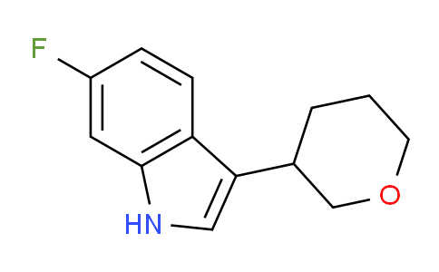 CAS No. 1707710-38-0, 6-Fluoro-3-(tetrahydro-2H-pyran-3-yl)-1H-indole