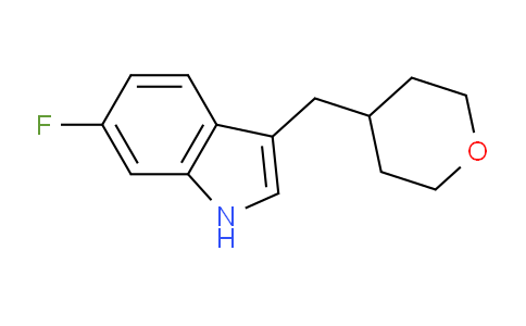 CAS No. 1707369-73-0, 6-Fluoro-3-((tetrahydro-2H-pyran-4-yl)methyl)-1H-indole