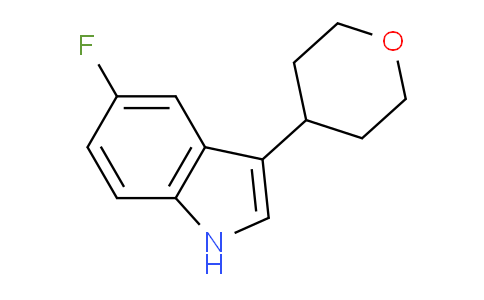 CAS No. 1707367-90-5, 5-Fluoro-3-(tetrahydro-2H-pyran-4-yl)-1H-indole