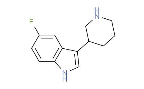 CAS No. 695213-99-1, 5-Fluoro-3-(piperidin-3-yl)-1H-indole
