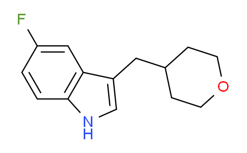 CAS No. 1707358-32-4, 5-Fluoro-3-((tetrahydro-2H-pyran-4-yl)methyl)-1H-indole