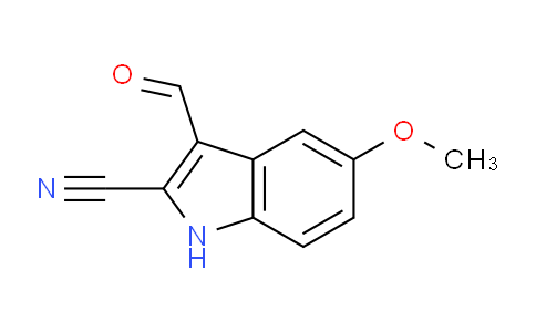 CAS No. 62542-48-7, 3-Formyl-5-methoxy-1H-indole-2-carbonitrile