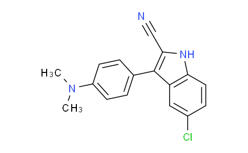 CAS No. 62039-81-0, 5-Chloro-3-(4-(dimethylamino)phenyl)-1H-indole-2-carbonitrile