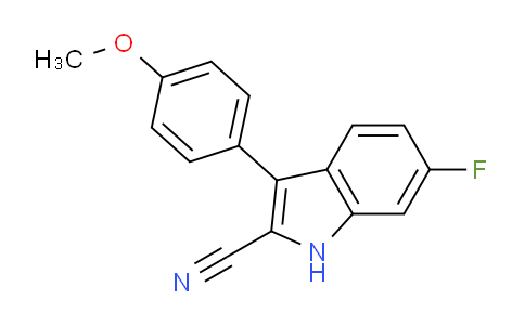 CAS No. 62039-80-9, 6-Fluoro-3-(4-methoxyphenyl)-1H-indole-2-carbonitrile