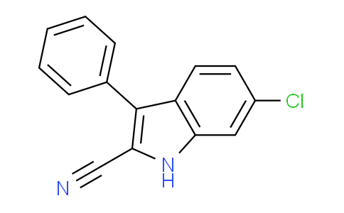 CAS No. 62039-73-0, 6-Chloro-3-phenyl-1H-indole-2-carbonitrile