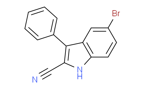CAS No. 62039-71-8, 5-Bromo-3-phenyl-1H-indole-2-carbonitrile