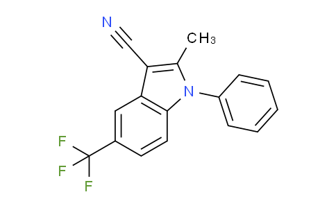 CAS No. 922184-60-9, 2-Methyl-1-phenyl-5-(trifluoromethyl)-1H-indole-3-carbonitrile