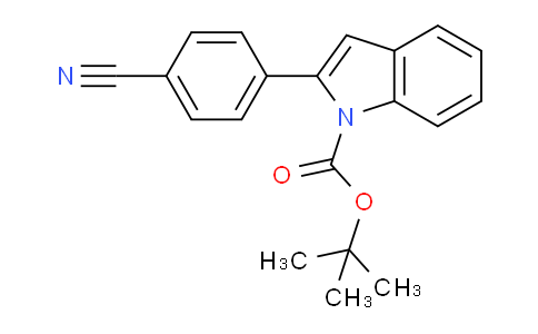CAS No. 153432-73-6, tert-Butyl 2-(4-cyanophenyl)-1H-indole-1-carboxylate