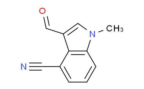 CAS No. 933711-32-1, 3-Formyl-1-methyl-1H-indole-4-carbonitrile