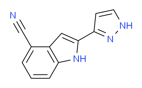 CAS No. 827317-30-6, 2-(1H-Pyrazol-3-yl)-1H-indole-4-carbonitrile