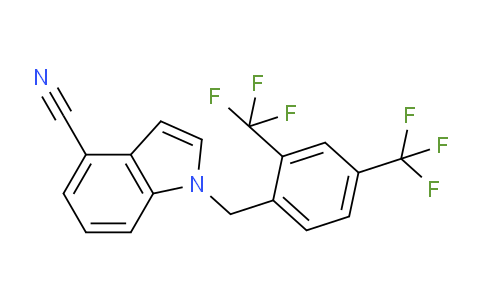 CAS No. 1956356-16-3, 1-(2,4-Bis(trifluoromethyl)benzyl)-1H-indole-4-carbonitrile