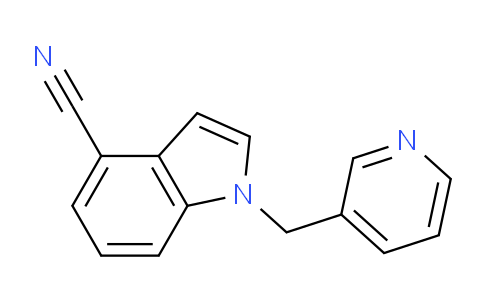 CAS No. 1030421-56-7, 1-(Pyridin-3-ylmethyl)-1H-indole-4-carbonitrile