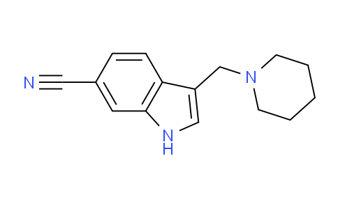 CAS No. 1951444-91-9, 3-(Piperidin-1-ylmethyl)-1H-indole-6-carbonitrile