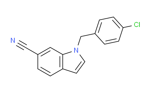 CAS No. 1418894-87-7, 1-(4-Chlorobenzyl)-1H-indole-6-carbonitrile