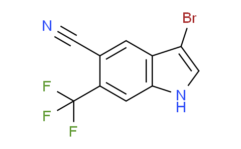 CAS No. 1186404-83-0, 3-Bromo-6-(trifluoromethyl)-1H-indole-5-carbonitrile