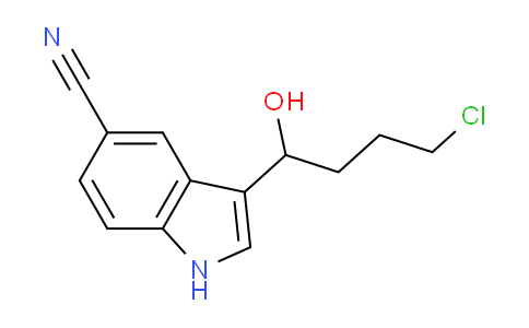 CAS No. 1451194-34-5, 3-(4-Chloro-1-hydroxybutyl)-1H-indole-5-carbonitrile