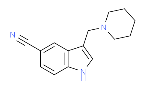 CAS No. 331441-85-1, 3-(Piperidin-1-ylmethyl)-1H-indole-5-carbonitrile