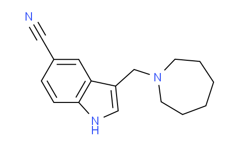 CAS No. 101831-76-9, 3-(Azepan-1-ylmethyl)-1H-indole-5-carbonitrile