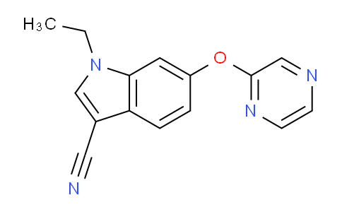CAS No. 876733-19-6, 1-Ethyl-6-(pyrazin-2-yloxy)-1H-indole-3-carbonitrile