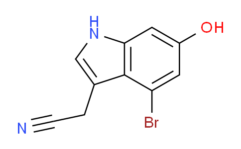 CAS No. 1227565-81-2, 2-(4-Bromo-6-hydroxy-1H-indol-3-yl)acetonitrile
