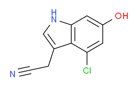 CAS No. 1227575-22-5, 2-(4-Chloro-6-hydroxy-1H-indol-3-yl)acetonitrile
