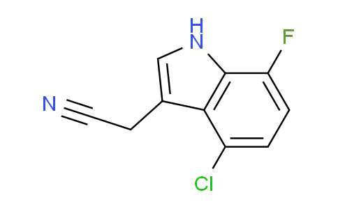 CAS No. 1227578-02-0, 2-(4-Chloro-7-fluoro-1H-indol-3-yl)acetonitrile