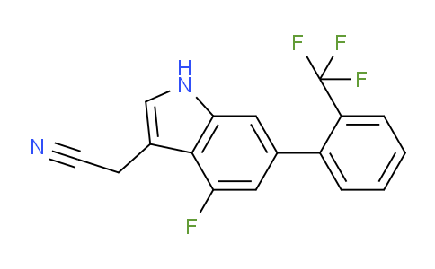 MC728099 | 1261638-23-6 | 4-Fluoro-6-(2-(trifluoromethyl)phenyl)indole-3-acetonitrile