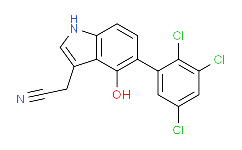 CAS No. 1361602-03-0, 4-Hydroxy-5-(2,3,5-trichlorophenyl)indole-3-acetonitrile
