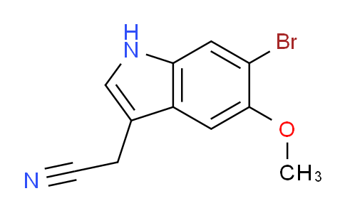 CAS No. 1033715-38-6, 2-(6-Bromo-5-methoxy-1H-indol-3-yl)acetonitrile